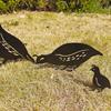 4x Bird Animal Statue Garden Decor Photographic Props Yard Stake Patio Iron Sculpture