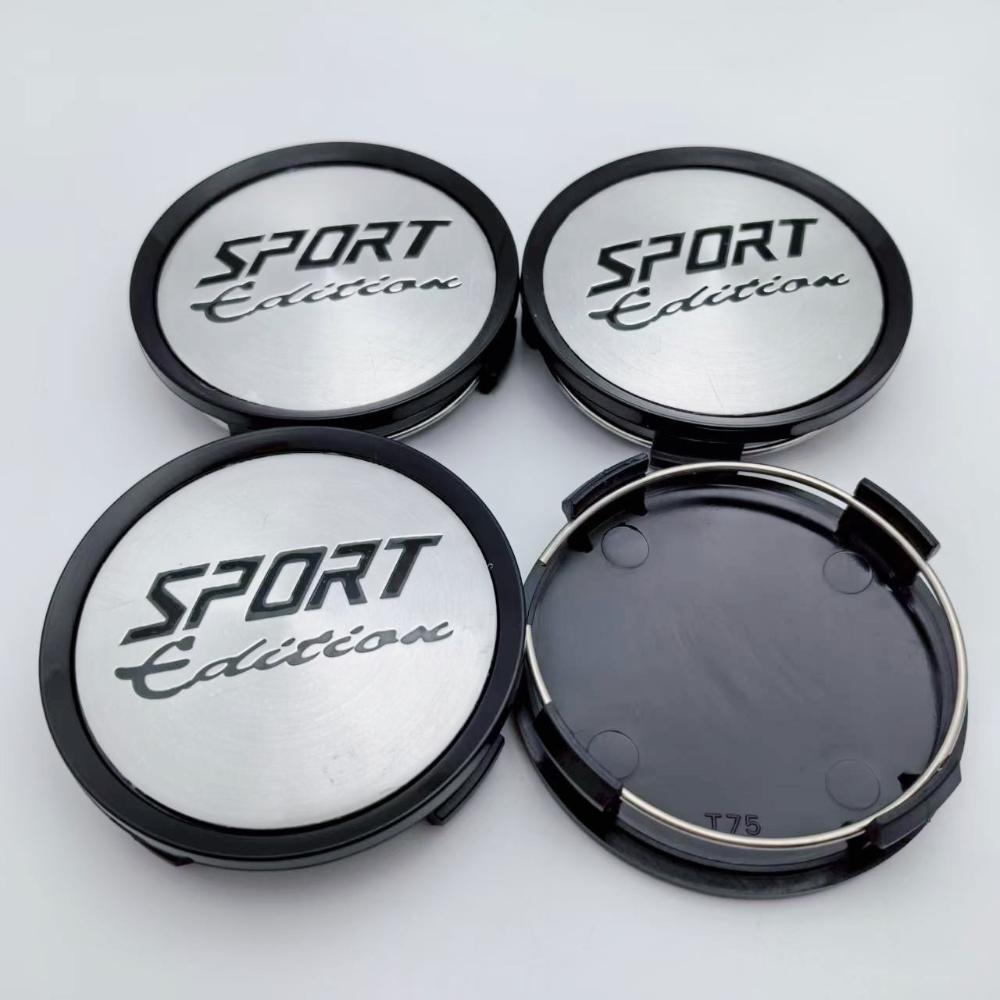 4 pièces 74MM ( Diamètre Intérieur 69MM) Emblème Badge Logo Édition Sport Cache-Moyeux de Roue de Voiture Jantes Moyeu Jante Cache-Moyeux Remplacer Accessoires de Voiture
