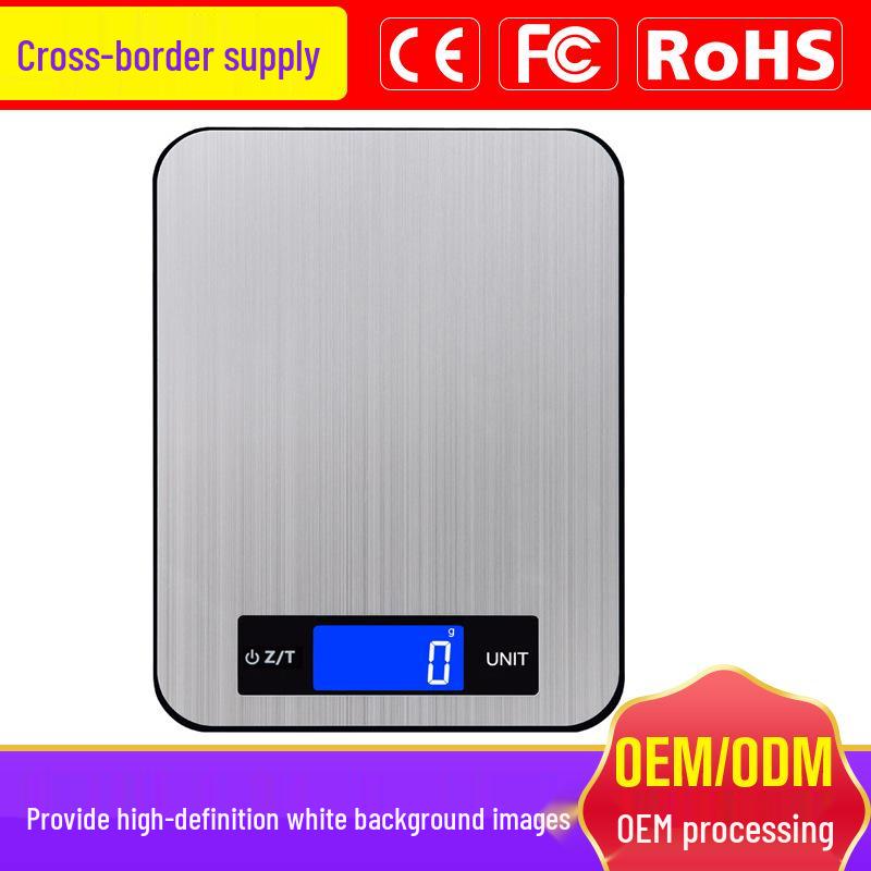 

Rechargeable Waterproof Kitchen Scale, Small Gram Baking Scale, 10kg Capacity for Commercial Use Battery 5kg/1g (Chinese Version)