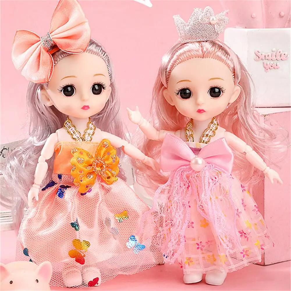 16cm BJD Puppe Mode Prinzessinnenpuppe Figur 1/12 Maßstab DIY Beweglich 13 Gelenke mit Kleidung und Schuhen Glückliches Mädchen Geschenk Kinderspielzeug