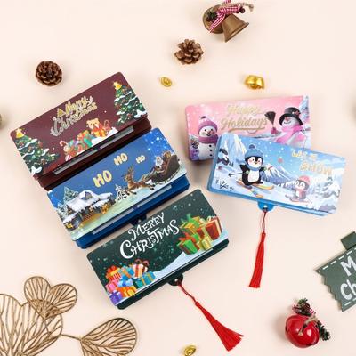 2Pcs Christmas Themed Cash Holder with 10 Slots Holiday Gift Card Money Envelope For Kid Adult Christmas Gifts Exchanges
