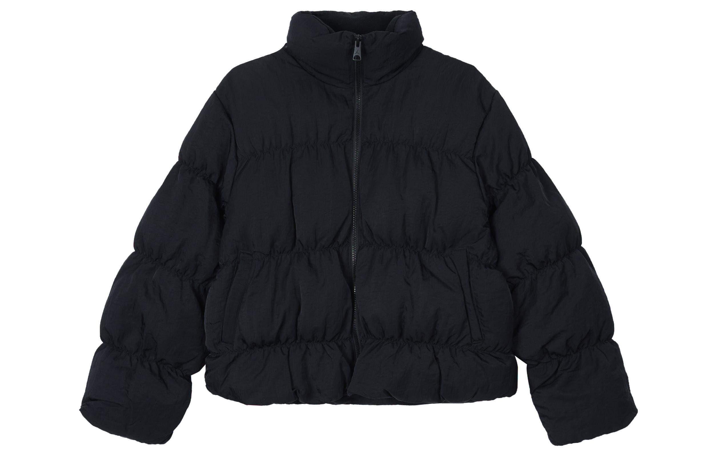 Jordan Puffer Jackets Women s Black Stand Collar Thickened Padded Puffer Jacket FB5150-010 XS