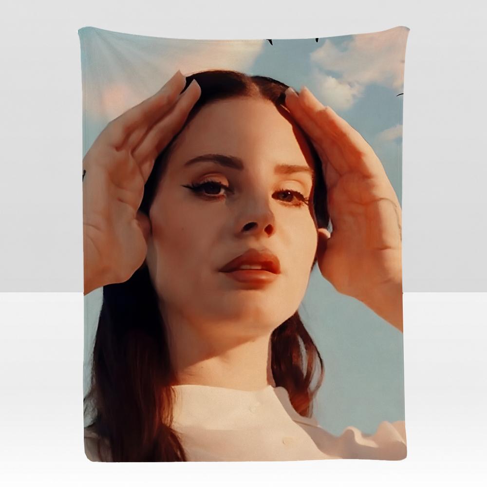 Musik Lana Del Rey Weiche Flanelldecke für Bett Schlafzimmer Sofa Picknick Überwurf Hautfreundlich Atmungsaktiv Geschenk Decke