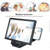 Mobile Phone Screen Magnifier Video HD Magnifier Bracket Enlarge Screen With Speaker (Black)
