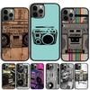 Retro Black Boombox Phone Case For iPhone 17 Air 15 16 Cover  11 13 14 Pro Max 12 Plus Max Fundas