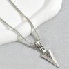 1pc Punk Style Arrow Shaped Pendant Necklace, Birthday Gift For Boyfriend, Suitable For Daily Wear