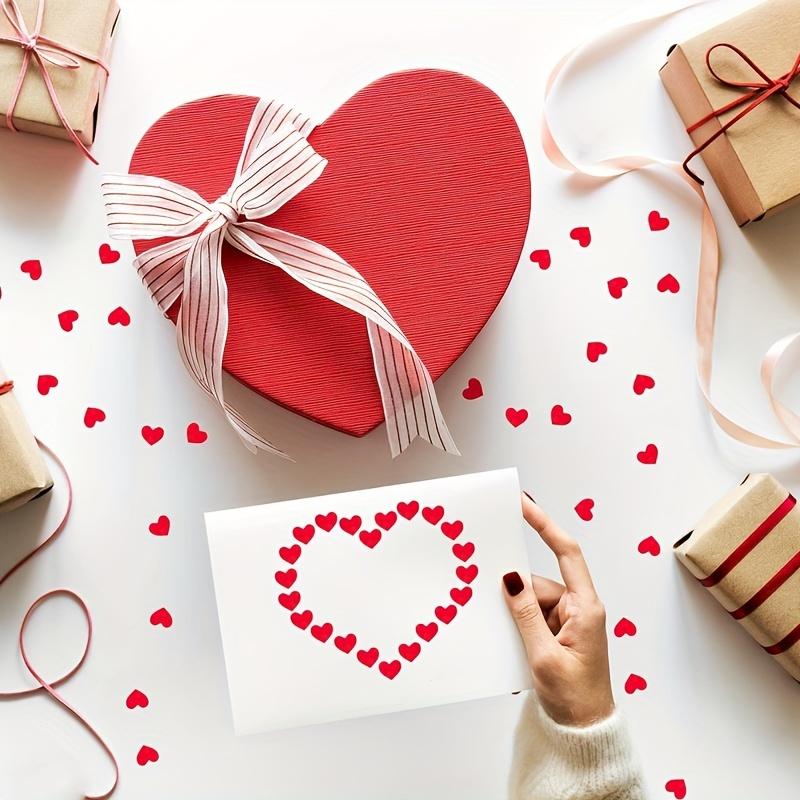 Romantic Heart Stickers for Valentine's Day & Weddings - 10 Sheets of Red & Pink Love Decals, Perfect for Jewelry Gift Boxes