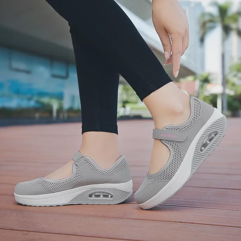 2023 Women's Lightweight Air Cushion Velcro Mesh Low-Top Shoes
