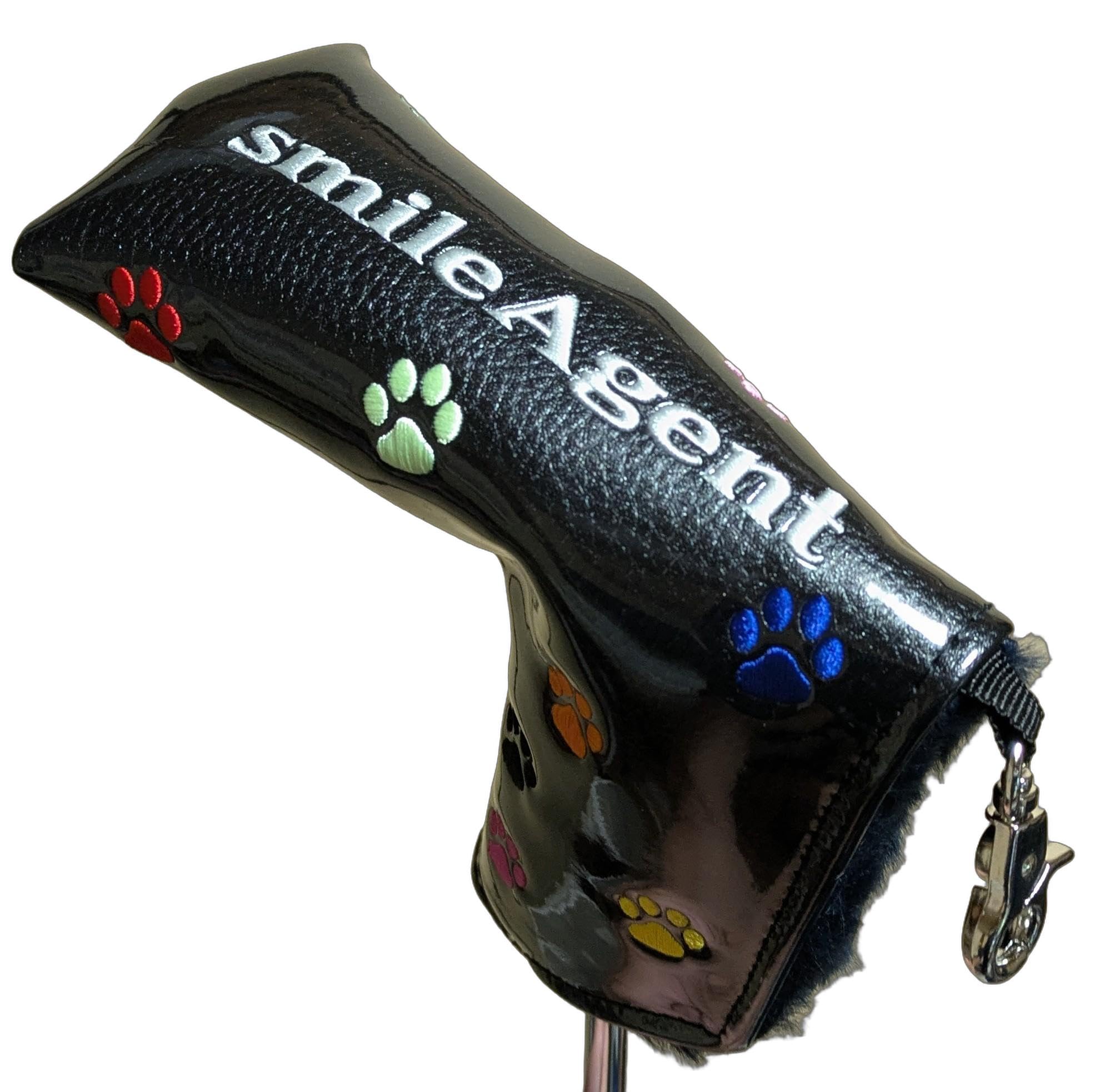 

Paw Print Embroidered Golf Putter Cover with Pin and Magnet (Black)