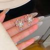 French Flower Pearl Earrings Women's Light Luxury Exquisite Temperament Earrings Cold Hollow Fashion Earrings Wholesale