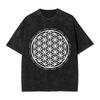 ROCK Band Bring Me The Horizon Tees for Fans BMTH Washed Vintage Tops Novelty Graphic Print Tee Shirt Vintage Loose Cotton Tops