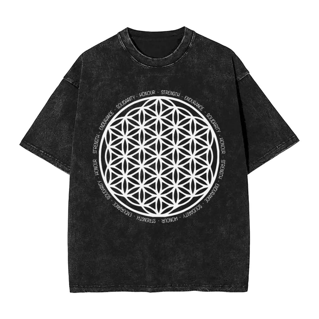 ROCK Band Bring Me The Horizon Tees for Fans BMTH Washed Vintage Tops Novelty Graphic Print Tee Shirt Vintage Loose Cotton Tops