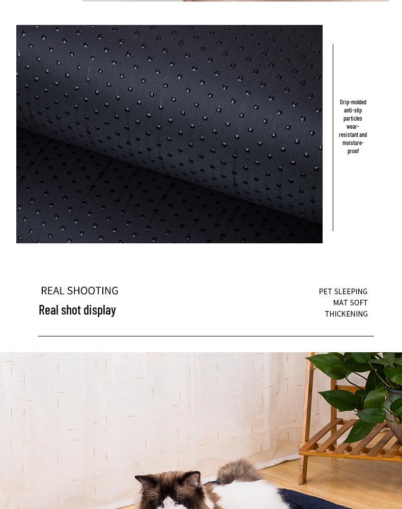 Four Seasons Pet Cushion: Thick Cotton Sleeping Pad for Cats and Dogs