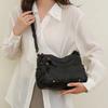 2025 Zipper Denim Women's Crossbody Bag Solid Color Popular Casual Shoulder Bag Versatile Lightweight Handbag
