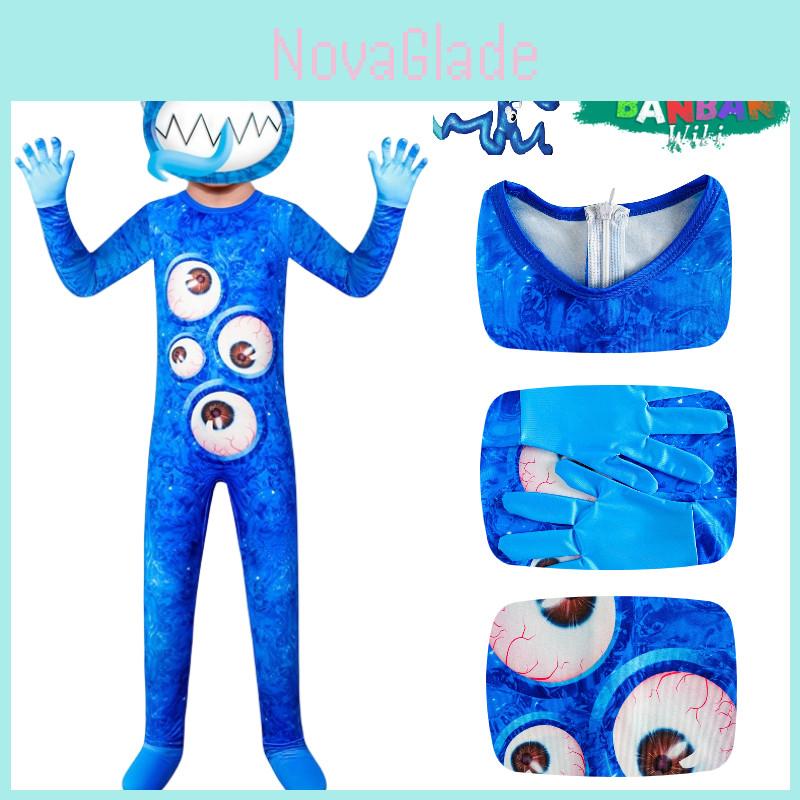 New Halloween Cosplay Costume For Children In Banban Garden Blue Cartoon Style