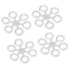 50pcs Round Bait Ring Clear Durable Snowflake European Fishing Pellet Bait Bands For Carp Fishing