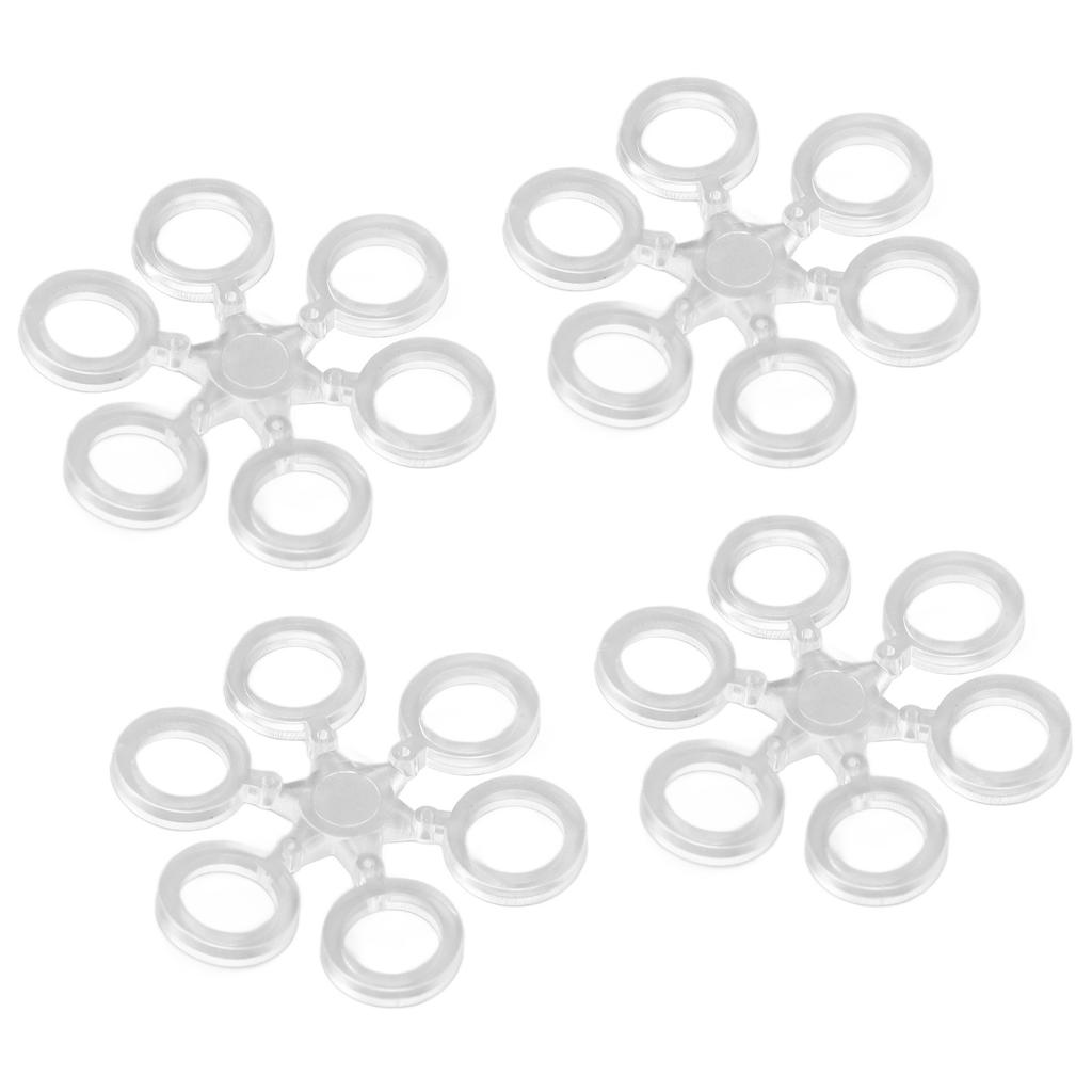 50pcs Round Bait Ring Clear Durable Snowflake European Fishing Pellet Bait Bands For Carp Fishing