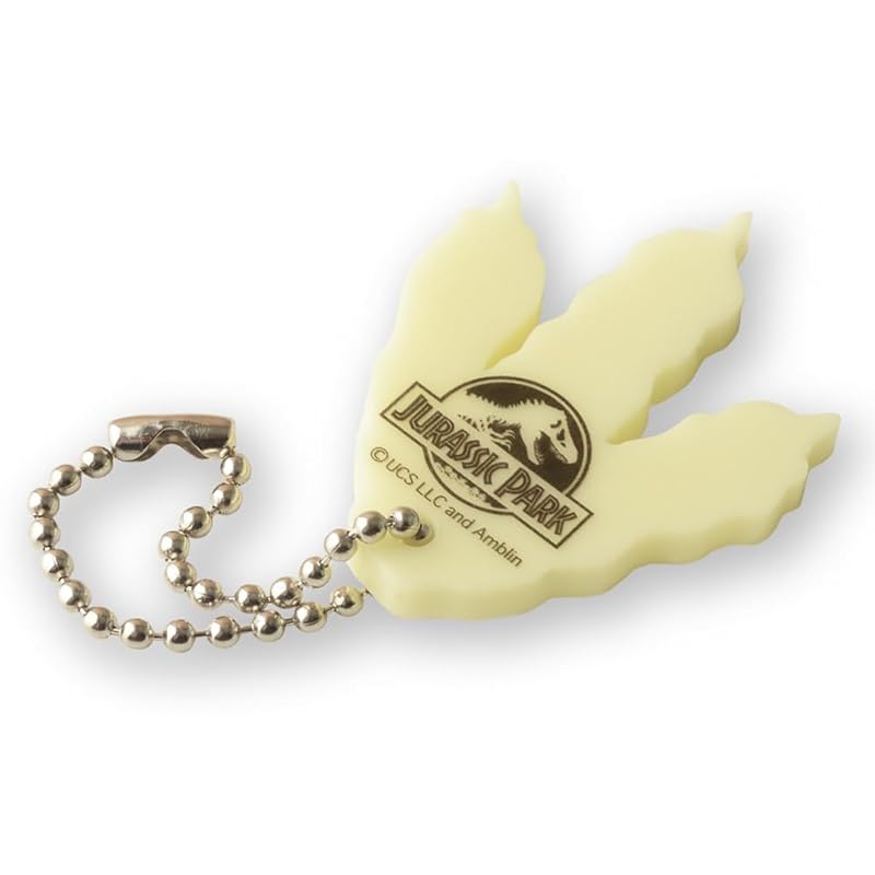 

[WAKUWAKU] jurassic park Luminous accessories key ring outdoor camp landmark Disaster prevention goods convenience shine in the dark silicon Glow Key