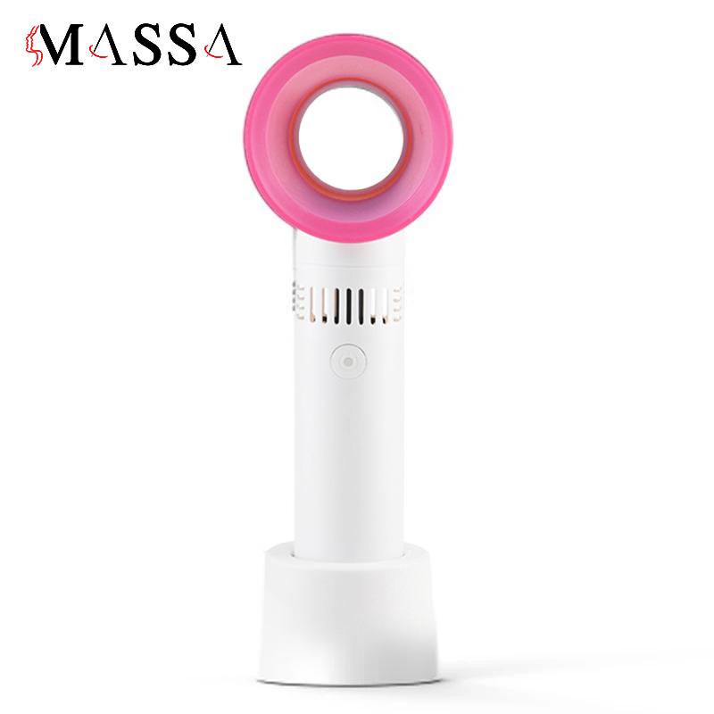 

MASSA 1 шт. Портативный ручной вентилятор Скорости Мини беспроводной ручной вентилятор USB Перезаряжаемый Персональный Высокоскоростной Вентилятор Электрический Вентилятор для Ресниц белый