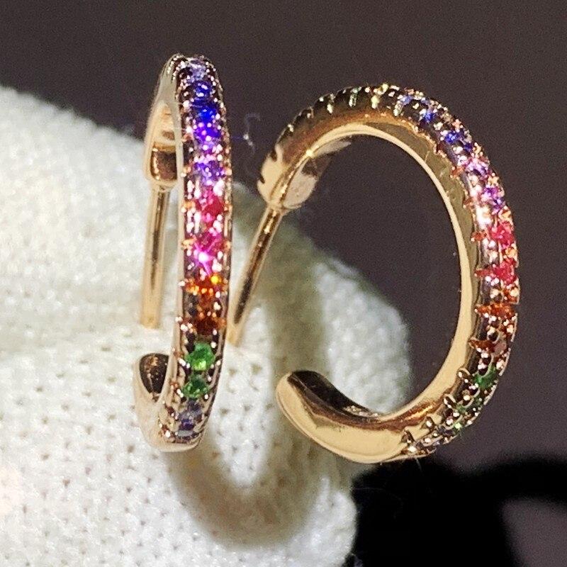 Klasické šperky s briliantovým brusem Pravé stříbro 925 Více drahokamů 5A Zirkon Populární dámské svatební náušnice pecky dárek