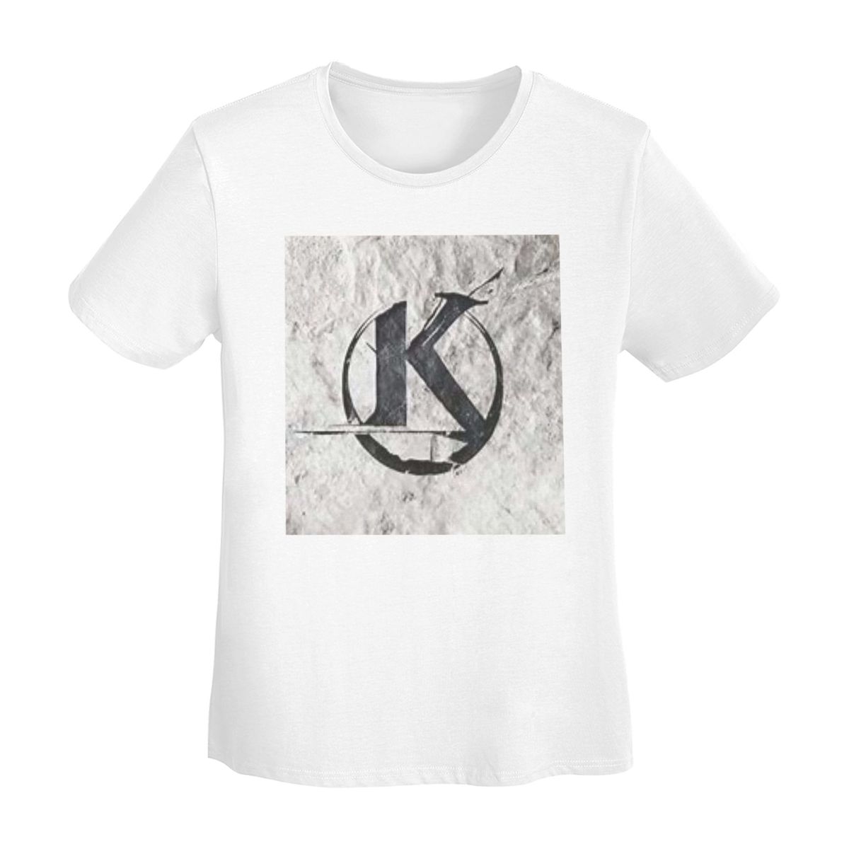 

Black Kaamelott Logo On A Gray Background TShirt Women Short Sleeve T Shirts Round Neck Clothes Cotton Summer Tees Streetwear S