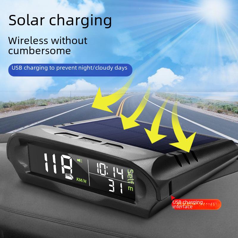 Solar GPS Auto Head-Up Display - Geschwindigkeit, Zeit & Höhe HUD