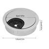 4PCS Brushed Silver Wire Hole Cover Zinc Alloy Cable Hole Cover Desk Cable Grommet  Home Office