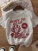 Born To Read Forced To Work Unisexs Tee Funny Book Lover Graphic Casual Teal Top