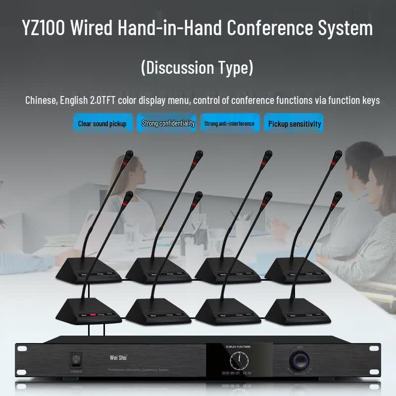 WESHU YZ100 Wired Gooseneck Conference Microphone System