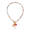 Bohemian Starfish Pendant Necklace For Women Handmade Rice Beads Ceramic Fish with OT Buckle Choker Summer Beach Party Jewelry