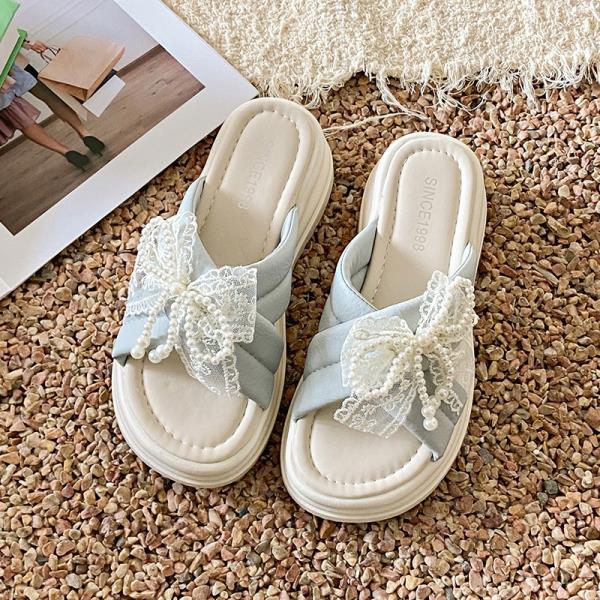 Fashion Shoes Summer Clogs Woman House Slippers Platform Slides Butterfly-Knot Fashion Beach Luxury Soft Butterfly-knot Shoes Woman 2025