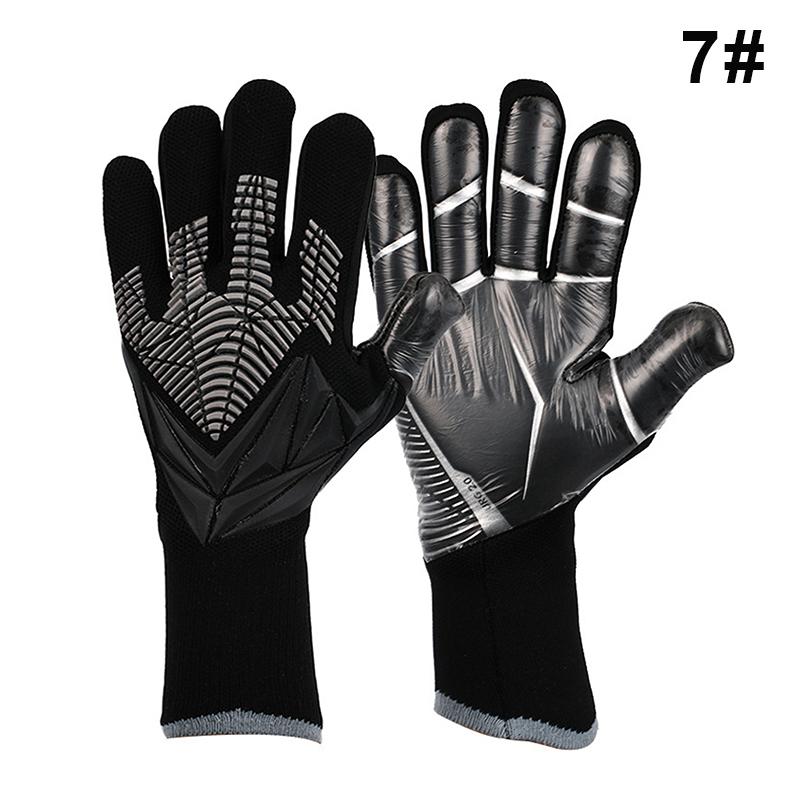 Football Goalkeeper Gloves Thickened And Wear-Resistant Football Protection Adults Teenager Goalkeeper Football Goalie Gloves black M