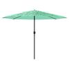 Vidaxl Garden Parasol On Steel Pole, Green, 388X388X248 Cm