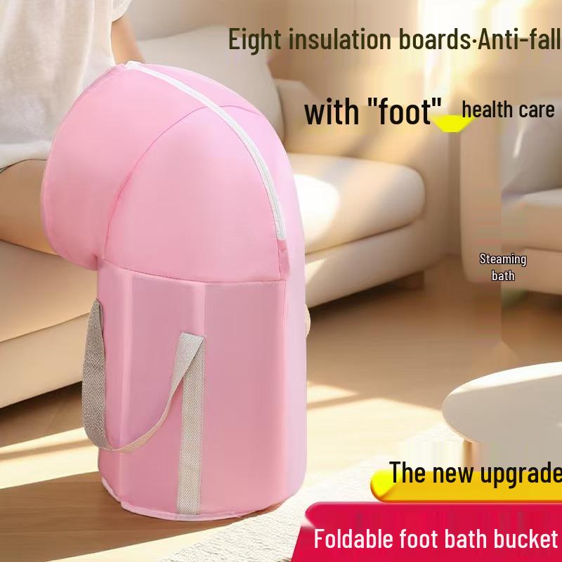 Portable Insulated Foldable Foot Bath Bucket - Travel-Friendly and Deep for Household Use