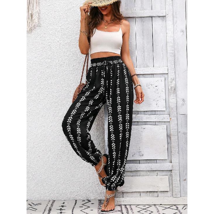 Women s 2026 Spring/Summer New Versatile Mesh Wide-Leg Lantern Pants Casual Pants S чёрный