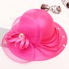 Summer Uv Protection Sun Hat Women'S Hot Diamond Mesh Gauze Hat Outdoor Sun Protection Beach Basin Hat