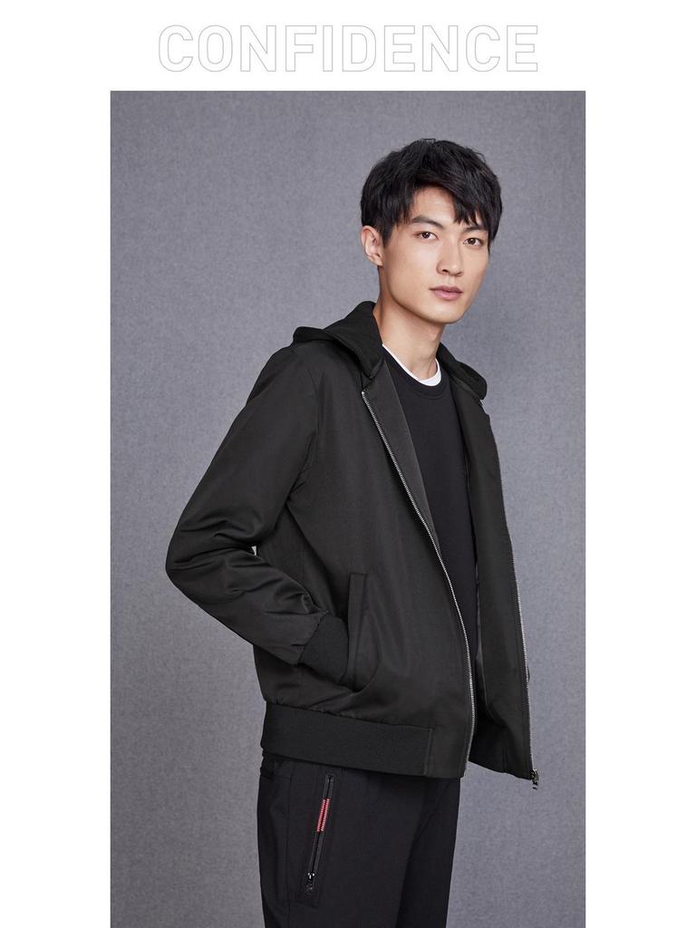 Men's Urban Casual Two-Way Jacket with Detachable Hood
