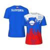 Magliette da Calcio con Motivo Slovenia Magliette Sportive da Esterno Top Stampate 3D Calcio Maniche Corte Estate T-shirt da Strada