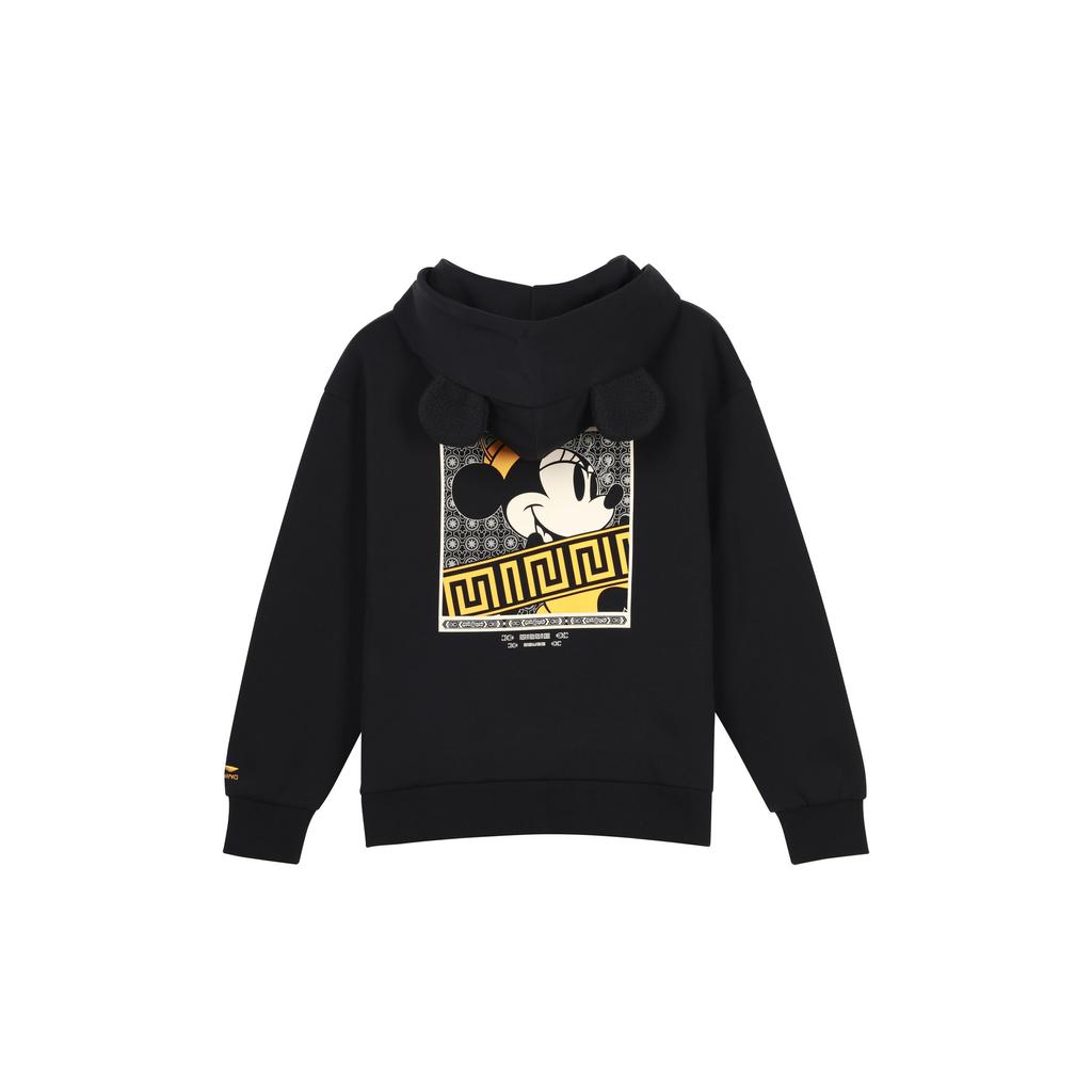 Lining X Disney Collaboration  Non-Shoe Series Casual Sports Hoodie Women Tops Black AWDQ582-3