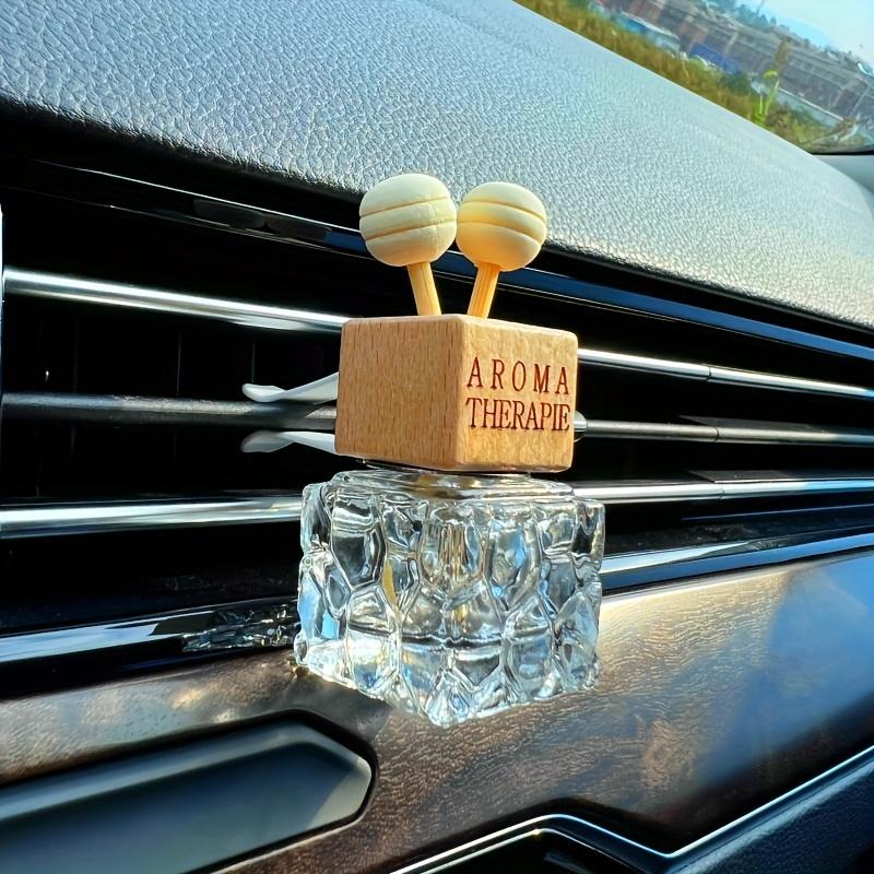Car Air Outlet Fragrance Bottle Elegant Perfume Empty Bottle Set with Clip Air Vent Glass Diffuser Car Decor for Air Freshing