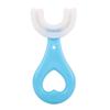 U Shape Kids Toothbrush with Handle Silicone Oral Care Cleaning Brush for Children