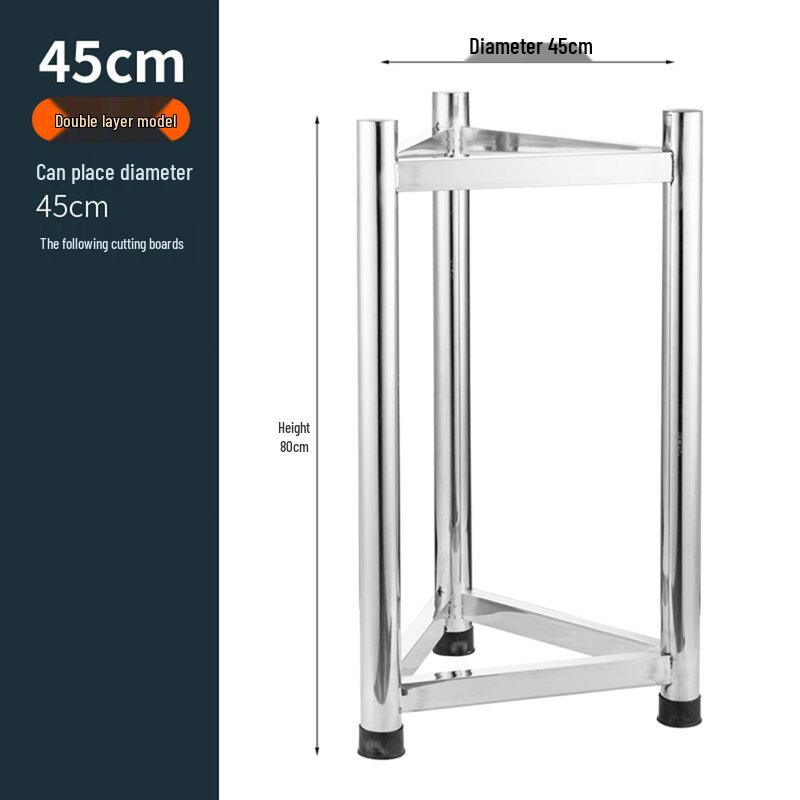 HPMILY 304 Stainless Steel Double-Layer Chopping Board Rack