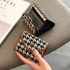 Women Houndstooth RFID Card Holder Wallet Accordion Credit Card Case Large Capacity Coin Purse Mini Organizer Wallet