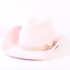 Popular European and American Classic Suede Western Cowboy Hat, Men's and Women's Fashion Big-brimmed Top Hat Shade