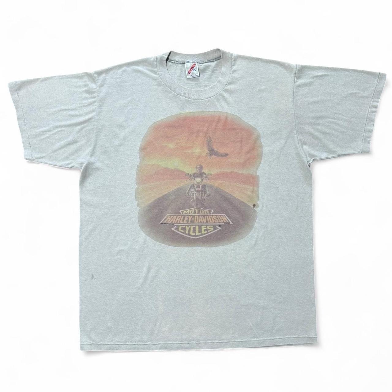 Vintage 90s Harley Davidson Sunset Rider Graphic Biker Motorcycle T-shirt XL Unisex T-Shirt XXXXL