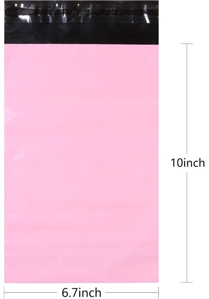 8.6x11.8 Inch Pink Polyethylene Shipping Bags Self Sealing Mailing Envelopes Waterproof Tear Resistant Mailers for Small Items Packaging 50 Pack