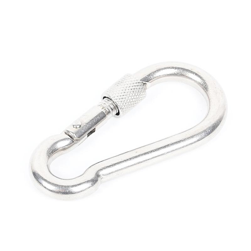 304 Stainless Steel Spring Carabiner Safety Buckle with High Load-Bearing Capacity
