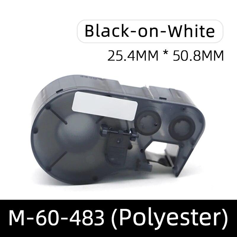Fita de etiquetas compatível M-47-483/422 M-49-422 M-60-483 BMP-41 BMP-51 BMP-53-PC-Linked Printer Ribbon Fita de etiquetas de poliéster 25,4