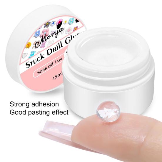 15ml Nail Patch Gel Safe Ingredients Removable Strong Stickiness Transparent Quick Dry Extend Nails Portable Nail Art Patch Gel Manicure Gummy