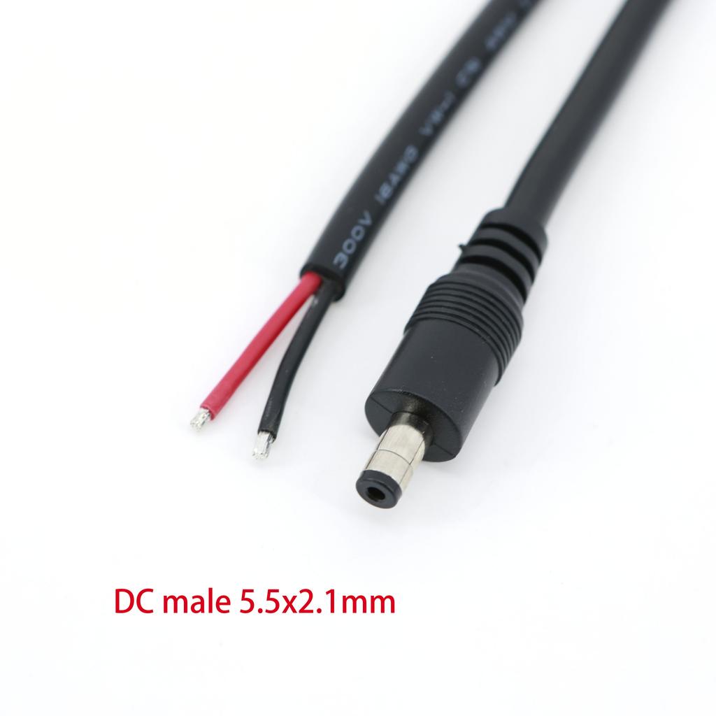 18cm 12V 16awg DC Male Female Connector Power Jack Cable Adapter Plug Supply 10A 5.5x2.1 5.5x2.5MM for CCTV Camera Led Strip